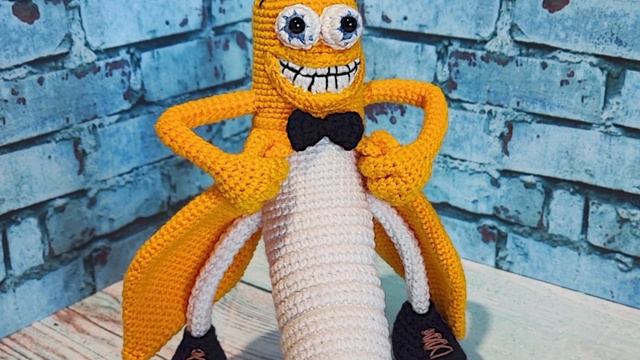 Банан-Хулиган (Вязаные игрушки, игрушка прикол, вязаный банан) смотреть онлайн