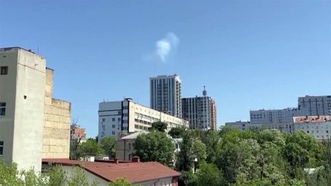 Около часа назад прогремела новая серия взрывов в Киеве