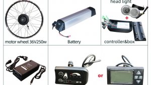Полные Комплекты для переделки на Электровелосипед, Моторколесо 20- 28 Дюйма, 36V, 250 - 500W.