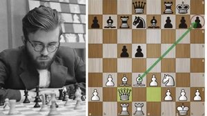 Бент Ларсен растеребил Слонами убежище черного короля! Шахматы.