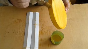 Морение деревянной таблетки под желтый цвет