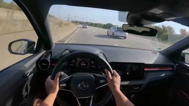 2023 Skoda Fabia Top Speed POV on German Autobahn [Skoda Fabia Monte Carlo 1.5 TSI EVO DSG ]