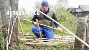 Заборчик-плетень, из ивы своими руками