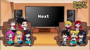 Naruto friends and family react to him as gojo satoro