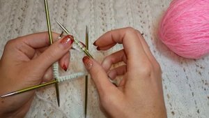 Ленивый жаккард для носков спицами