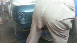 Ремонт Audi 80 заднее крыло и бампер часть 3.