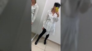 Белая рубашка с принтом