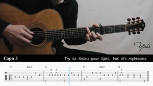 Daylight - David Kushner - Fingerstyle Guitar TAB