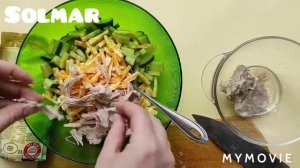 Салат Теремок. свежий вкусный быстрый и полезный салат. Новогодний стол 2022