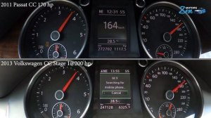 VW PASSAT CC vs VOLKSWAGEN CC | Acceleration & Sound | 0-100 Km/h |