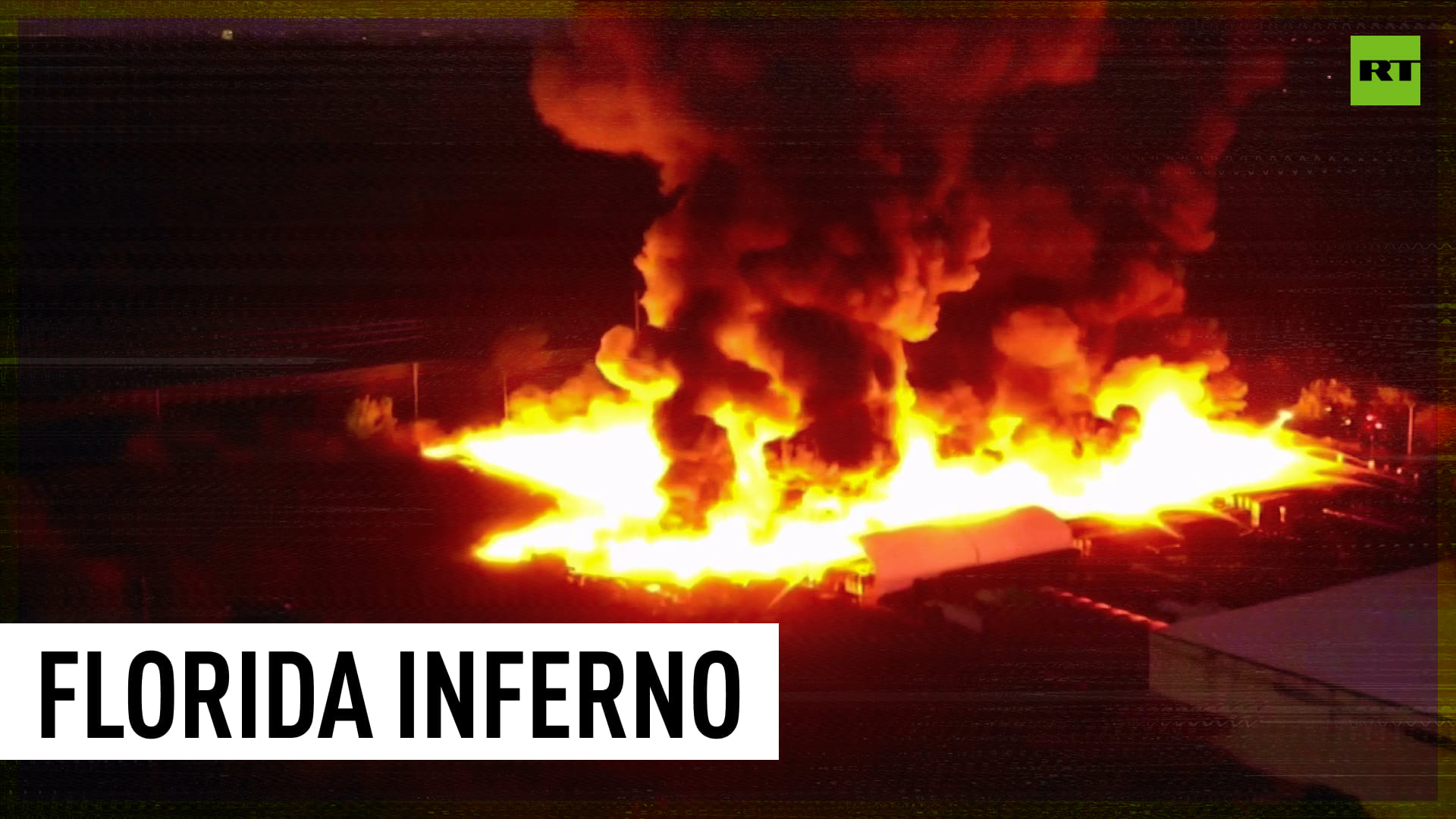 Florida Plant Nursery Fire | Thousands Of Plastic Pots Ablaze
