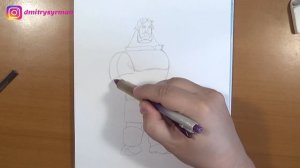 Как нарисовать Илью Муромца, Три Богатыря, How to draw Warrior