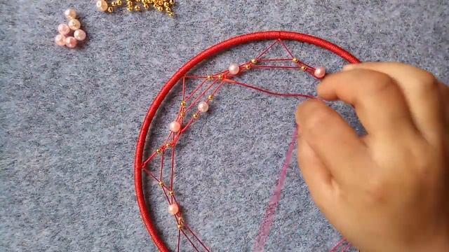 DIY Macrame String Art Beaded Dreamcatcher | Room Decoration Ideas | Handmade Craft Bedroom Decor