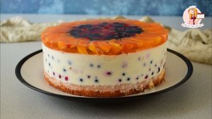 ЖЕЛЕЙНЫЙ ТОРТ на СМЕТАНЕ с ФРУКТАМИ без выпечки