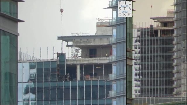 The Stack 1133 Melville - April 20, 2022 - Curtain wall completed смотреть онлайн