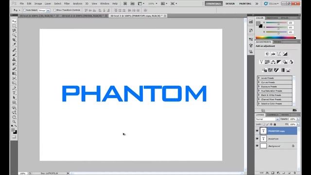 3D text-Photoshop Tutorial-Phantom Media смотреть онлайн