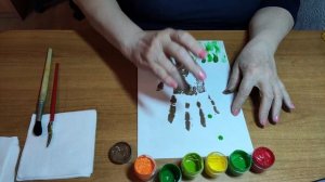 Сочетание техники пальцеграфии с рисованием ладошками.  «Сказочное дерево»