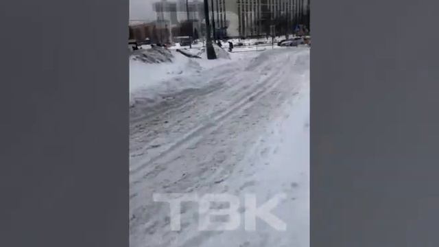 Красноярка в Москве о снегопаде