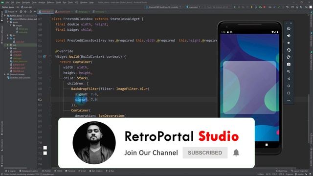Flutter - Frosted Glass Effect | Flutter UI Design Tutorial