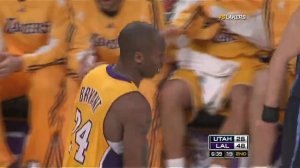 01 02 2009   Jazz vs  Lakers   Kobe Driving Dunk