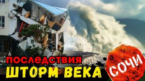 ШТОРМ ВЕКА ⚡️ СНОСИТ ДОМА НА БЕРЕГУ!!! ПОСЛЕДСТВИЯ В СОЧИ! Поезда не ходят #штормвека