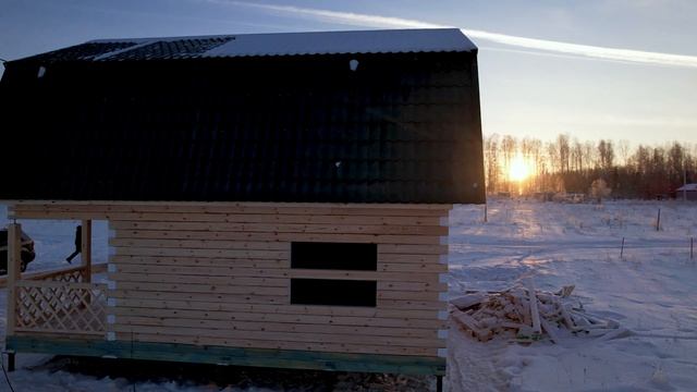 Дом из Бруса 6х8м с мансардой (г. Екатеринбург / Тихий Балтым). ЭКОДОМ.РФ смотреть онлайн
