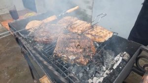 Стейк из свинины на мангале!