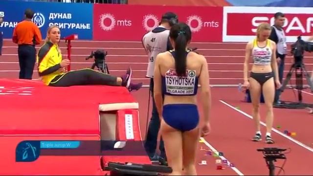 Євро-2017, потрійний стрибок (Руслана Цихоцька) смотреть онлайн