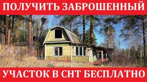 Как получить ЗАБРОШЕННЫЙ САДОВЫЙ УЧАСТОК в собственность БЕСПЛАТНО