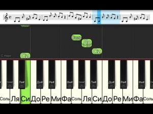 Кабы не было зимы (легкая песня одним пальцем на пианино + ноты)