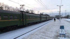 Электропоезд ЭР2Т-7154 станция Лесной Городок