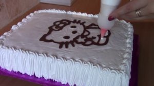 Торт Хелло Китти Hello Kitty Кремовый торт для детей Cake Hello Kitty