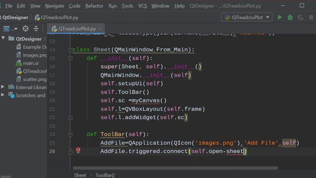 How to plot in GUI Pyqt5 Matplotlib and QtDesigner from csv file| Python | Desktop for Data science