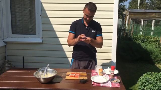 Крабовые палочки в кляре, быстро и очень вкусно! Крабовые палочки на углях! Крабовые палочки!!!