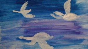 Урок ИЗО во 2 классе на тему Ритм пятен. Практический мастер-класс по рисованию  грушевыми красками