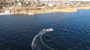 Испытание моторной лодки "Нельма" на воде