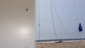 Пожарная лестница, монтаж наружной лестницы П-1(2) на сэндвич панель.