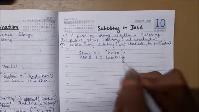 Substring in Java смотреть онлайн