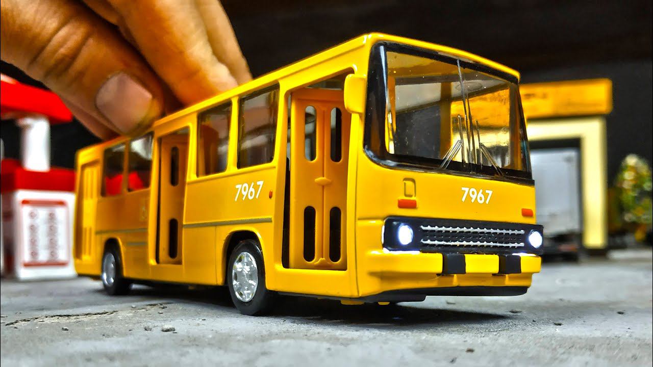 Новинка Технопарк АВТОБУС ИКАРУС со светом и звуком! Про машинки.