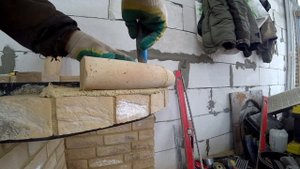 Барбекю комплекс из кирпича в Нео-Русском стиле. Казан мангал мини русская печь