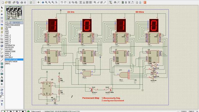 Digital Clock Circuit Simulation смотреть онлайн