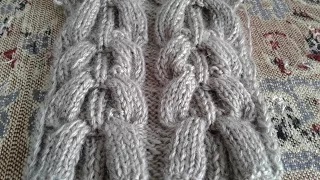 Узор широкие косы. Араны. Вязание спицами