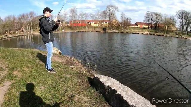 Ловля форели на платнике.Volstrup Fiskepark