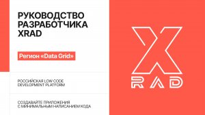 Руководство разработчика XRAD. Регион «Data Grid»