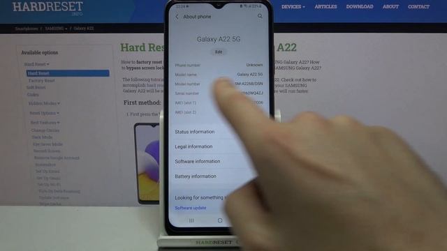 How to Check out Phone Model in Samsung Galaxy A22 - Locate Model Number смотреть онлайн