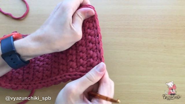 Мастер-класс по вязанию корзинки из трикотажной пряжи. Crochet Basket From T-shirt Yarn