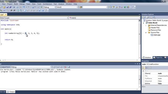 Microsoft Visual Studio C++ Tutorial 4 (Arrays), HD смотреть онлайн