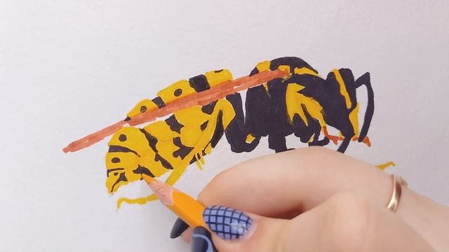 Шершень- Один из Самых Крупных Видов Ос! Рисуем Маркерами! Легко и Просто! смотреть онлайн