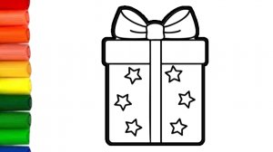 How to draw gift for kid Comment dessiner un cadeau pour les enfants Cómo dibujar regalos para niños