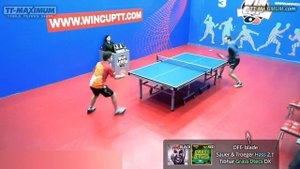 КШ Sauer&Troeger HASS 2,1 mm справа ДШ Tibhar GRASS DTECS OX слева: КОВАЛЕНКО Сергей шиповик у стол